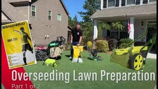 Overseeding prep video 1 of 2 for overseeding rye grass on Bermuda