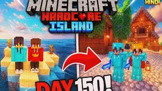 Surviving 150 Days on a Floating Island in Minecraft Hardcore! (INSANE PROGRESS)