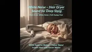 Hair Dryer White Noise for Babies | Deep Sleep, Calm & Gas Relief (5 Hours)