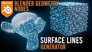Blender Easy tutorial: Surface geometric lines generator
