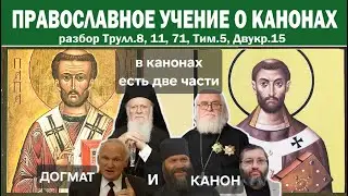 Здравое учение о канонах. Есть две части: догмат и канон. Каноны могут утратить силу! Разбор канонов