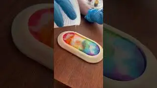 Come make a rainbow trinket tray with me #rainbow #epoxyart #epoxy