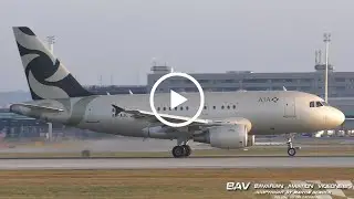 Airbus ACJ318 - Al Jaber Aviation A6-AJC - takeoff at Munich Airport