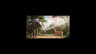 🐘✨🦌💦Elephant's Glitter Splash!#ElephantMagic #FunnyWildlife #boost #shorts #ViralShorts #youtube#yt