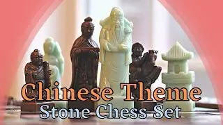 Unique Vintage Chinese Theme Stone Chess Set - Very Cool Chess Set!