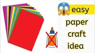 how to make paper craft without glue ll Craft ideas with paper