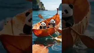 #boat #panda #ai #animals #cartoon #cute #funny #sea #fypシ゚viral  #cartoonanimals