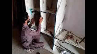 Sliding wardrobe कैसे बनाये ? How To Make 6'X 6.5' Sliding wadrobe  for bedroom with PU Finish