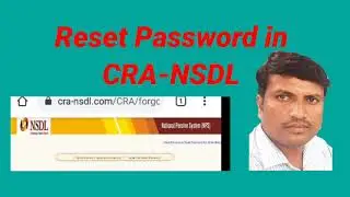 Reset password in CRA-NSDL || Set password in PRAN/CPS account