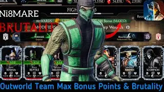 FW Survivor Mode elder Tower | Brutality | Max Bonus Points Team | MK Mobile