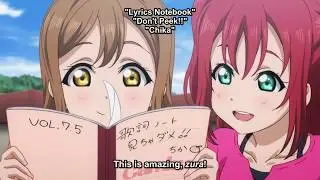 [Love Live! Sunshine!!] Chika drew Riko in her notebook