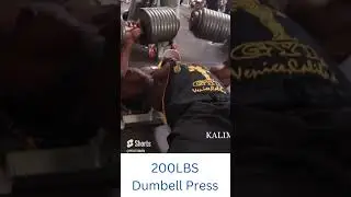 Kali Muscle 200lb DUMBBELL PRESS!! #shorts #youtube #subscribe #viral #kalimuscle