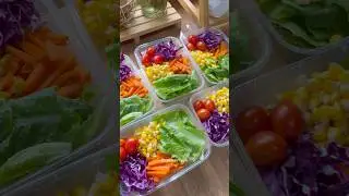 Bikin Salad Sayur Untuk Stok Mingguan #mealprep #saladsayur #resepsalad #mealplan #realfood