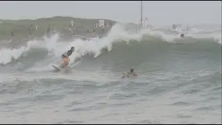 Sep 19 2020 Brandon Barron - Surf Tropical Storm Beta, South Padre Island (Dolphin Cove)