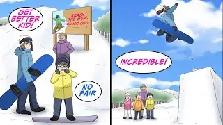 If you finish the  course on a snowboard you get 10,000 dollars! ... [Manga Dub]
