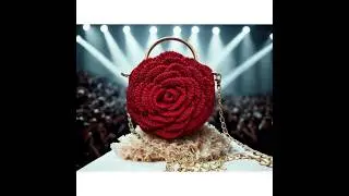 3D Crochet Rose Bag @SMBCROCHETCREATIONS