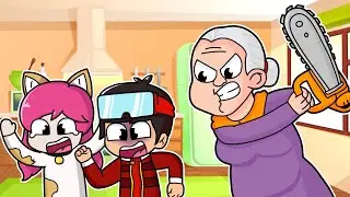 NINGU&Eacute;M ESCAPA DA VOV&Oacute; MALVADA - MINGUADO E LUA 99 BEB&Ecirc; 😂🤣 GRANNY SIMULATOR