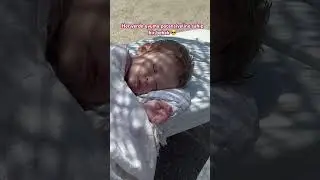 Beach de kolonların dibinde mışıl mışıl uyuyan bir bebek her annenin hayali 🤩 #baby #sleep  #bebek