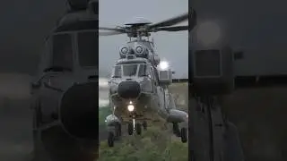 Airbus Helicopters AS332 landing #helicopter #airbushelicopters #youtubeshorts #eurocopter #shorts