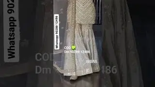 Punjabi Sharara Suit ▪︎ Golden Glitto Embellished ✨️ Designer White Sharara Suit #wedding #viral