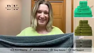 Bliss Kingdom 8 Piece Towel Set & 4 Pack Bath Towels | Ultra Soft 100% Cotton Towels