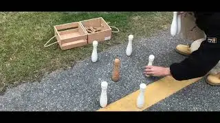 Wooden Bowling Box Ring Toss Game The Trick How To Play It Well