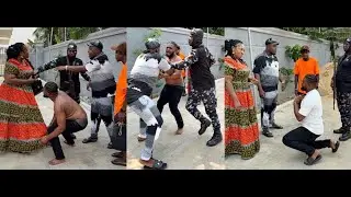 POLICE MEN FINALLY WENT TO ARR&Egrave;ST THE LANDLORD  BUT UNFORTUNATELY MEET HIS WIFE AND THIS HAPPENED 😢