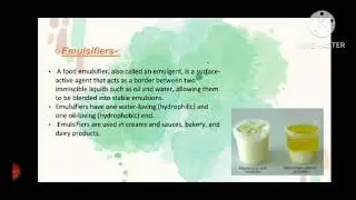 Food additives and its classification