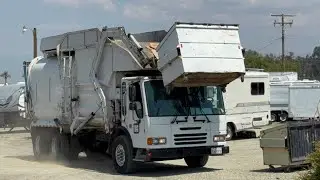 CR&Rs White Ex Burbank Condor Front Loader Garbage Truck