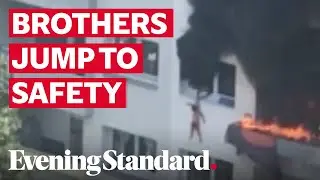 France apartment fire: Dramatic moment brothers jump off building to escape fire in Grenoble