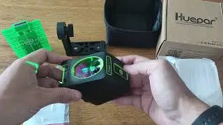 Обзор лазерного уровня Huepar Box 1G с самовыравнивающимся лазером и крестообразными линиями, 150...