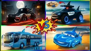 📹 SHARK BUS 🆚 POLICE CAR 🆚 AMBULANCE 🔥 CRAZY BRAINROT - Tiles Hop EDM Tush! @👤 #Brainrot_Bliss_#0004