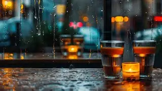 Rain on the Window 🌧️ Calm Music, Candles & Night City | 1 Hour Relax