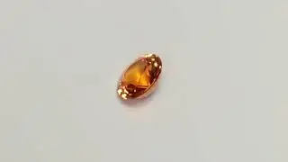 1.355 Carat Orange Sapphire Excellent Cut Round 6.73 x 6.73 mm Heated Loose Stone
