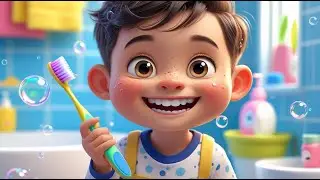 Brush Brush Happy Teeth! | 3D Kids Nursery Rhyme | Learn Good Habits #kids #cartoon #trending