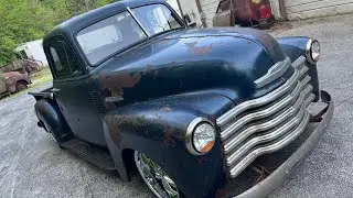 SOLD 1953 Chevy 3100 Short Bed 5 Window Patina Shop Truck LS AC @gatewayautosource