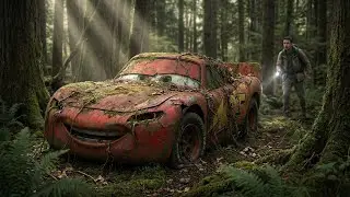 ASMR Car Restoration 😱 | Forgotten Lightning McQueen Rusted in Forest | Shocking Rebuild