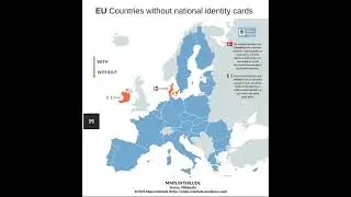EU countries without national identity cards! #map #eu #identity #card #youtubeshorts