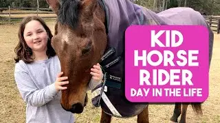 Horseback riding lessons for kids | Equestrian DAY IN THE LIFE | Horse riding vlog