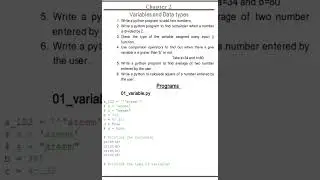 Python larning chapter no 2 ka full note ,priest sets and all programs #1000subscriber #youtuber