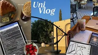 Uni Vlog 🎧| becoming that student, cafe studying, library, slice of life 🧸📓