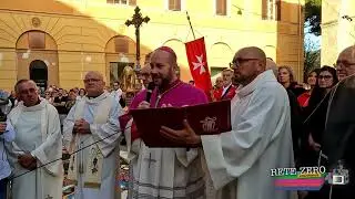 Processione di Sant'Antonio, Via Cintia Benedizione del Vescovo di Rieti Vito Piccinonna