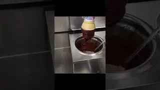 Wow- Chocolate Soft Serve Ice Cream- satisfyingly perfect #shorts #icecream #youtubeshorts #viral