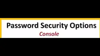Console Password