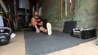 Seated straight one leg raise