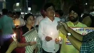 Madhya Pradesh workers holding candle light march in Bhopal