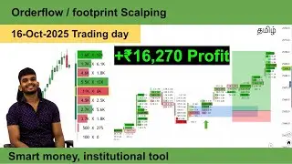 How I Scalp using Orderflow +₹16,270 | Footprint trading strategy | Tamil
