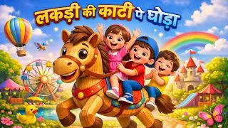 लकड़ी की काठी, काठी पे घोड़ा Baby Songs 🐴| Most Popular Hindi |  Rhymes for Kids 