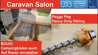 Heavy Duty H&auml;ring bei Peggy Peg. BOUDI. Ein mobiler Campingboden anstelle des Vorzelt-Teppichs!