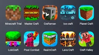 Minecraft trial, MasterCrfat, Craftman, iceCraft, PlanetCarft, LokiCarft, PixelCombat, RealmCrfat, 😱
